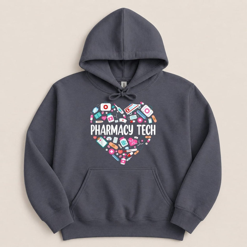 Pharmacy Tech Heart Sweatshirt & Hoodie - Adverse Reactions