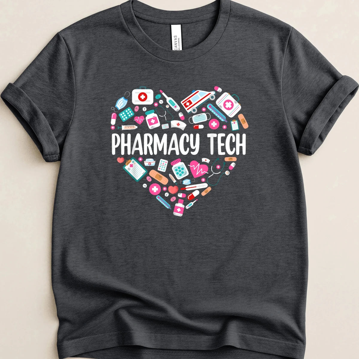Pharmacy Tech Heart Tee - Adverse Reactions