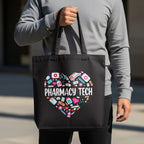 Pharmacy Tech Heart Tote Bag - Adverse Reactions - Pharmacy Apparel for Pharmacists, Techs & Students