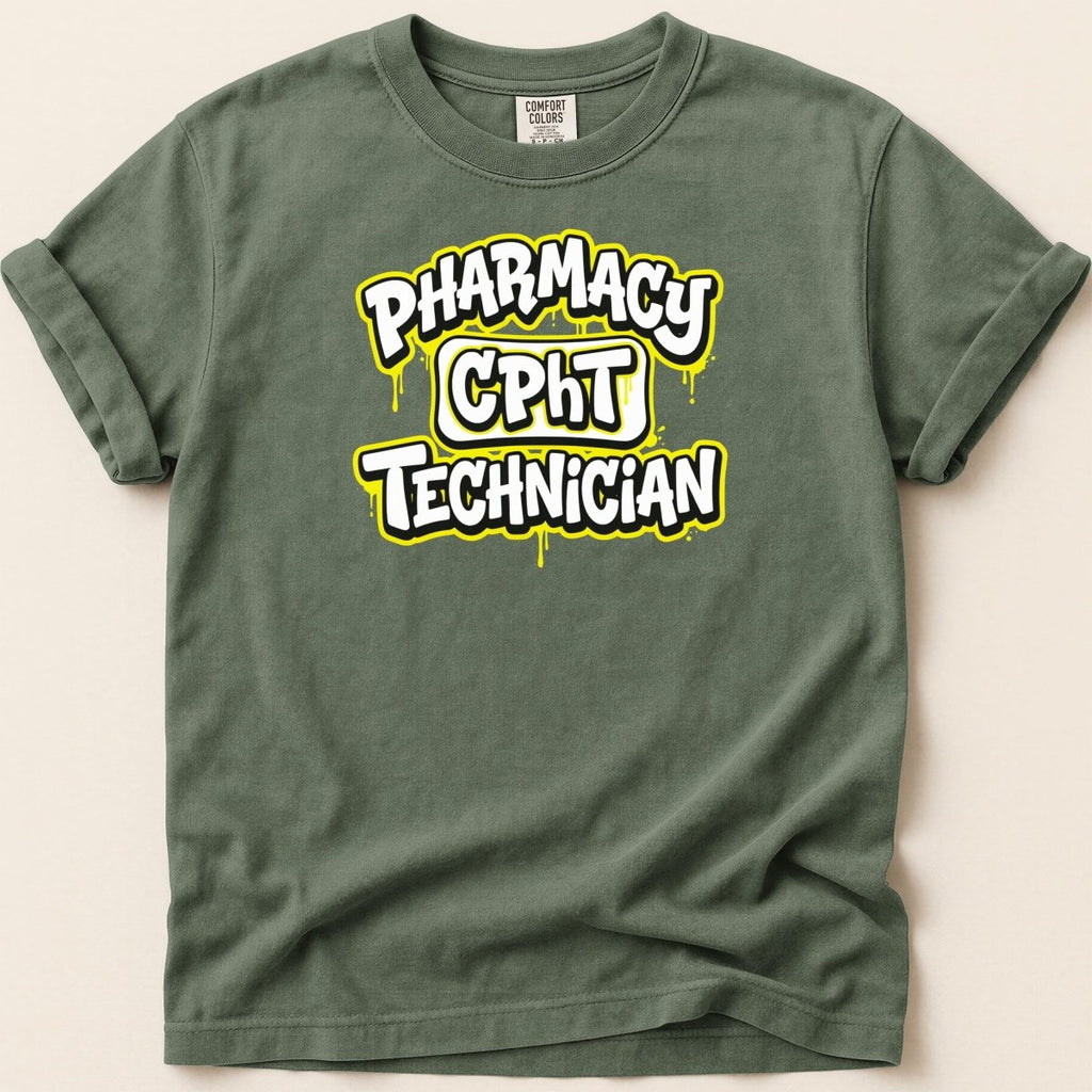 Pharmacy Technician CPhT Graffiti Tee - Adverse Reactions