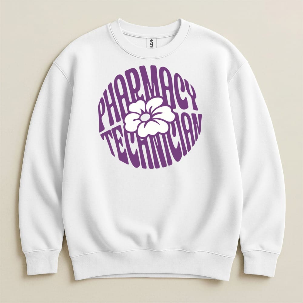 Pharmacy Technician Flower Sweatshirt & Hoodie - Adverse Reactions