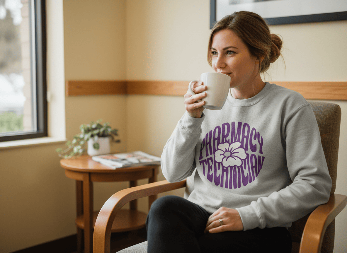 Pharmacy Technician Flower Sweatshirt & Hoodie - Adverse Reactions