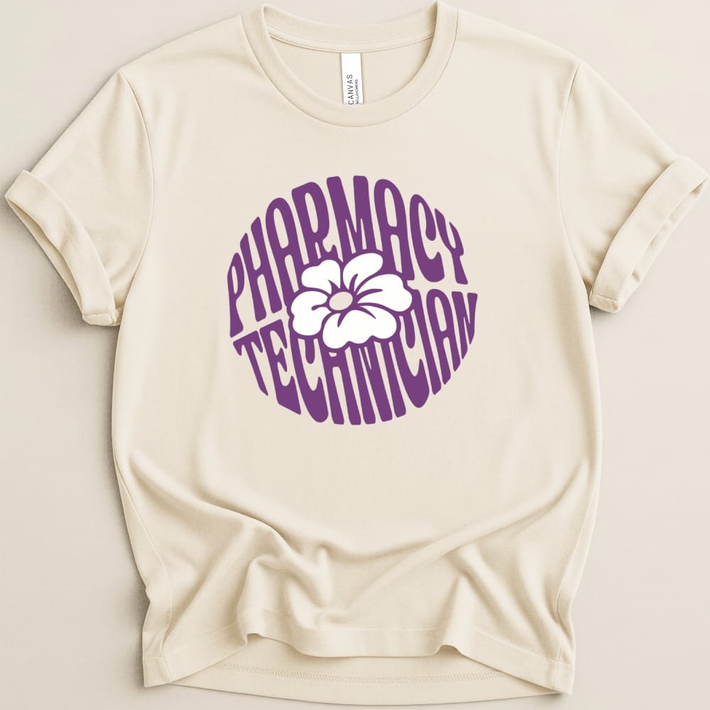 Pharmacy Technician Flower Tee - Adverse Reactions