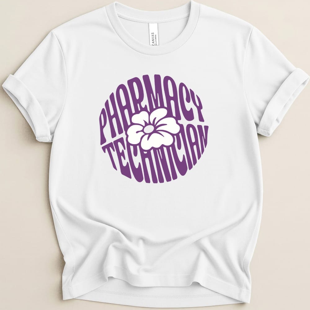 Pharmacy Technician Flower Tee - Adverse Reactions