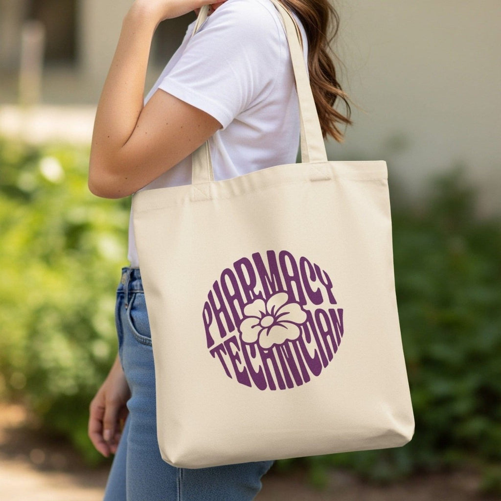 Pharmacy Technician Flower Tote Bag - Adverse Reactions
