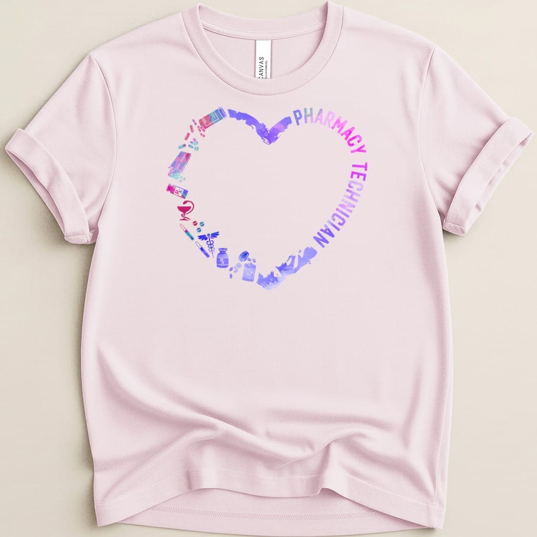 Pharmacy Technician Heart Tee - Adverse Reactions