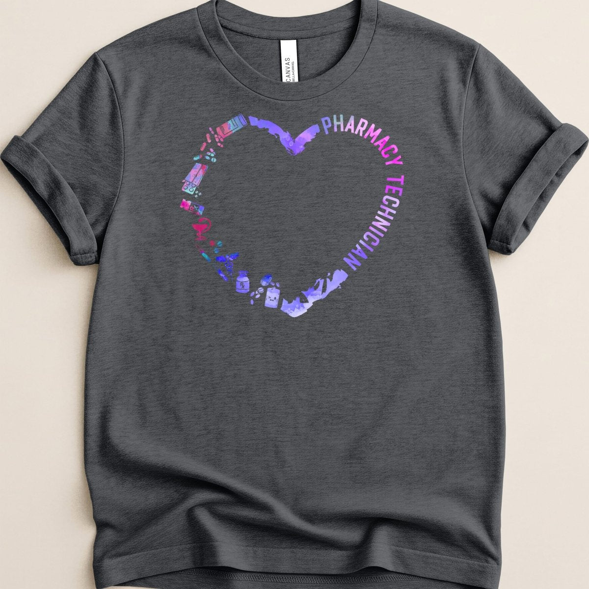 Pharmacy Technician Heart Tee - Adverse Reactions