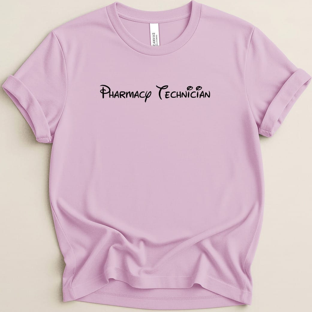 Pharmacy Technician Mouse Font Tee - Adverse Reactions