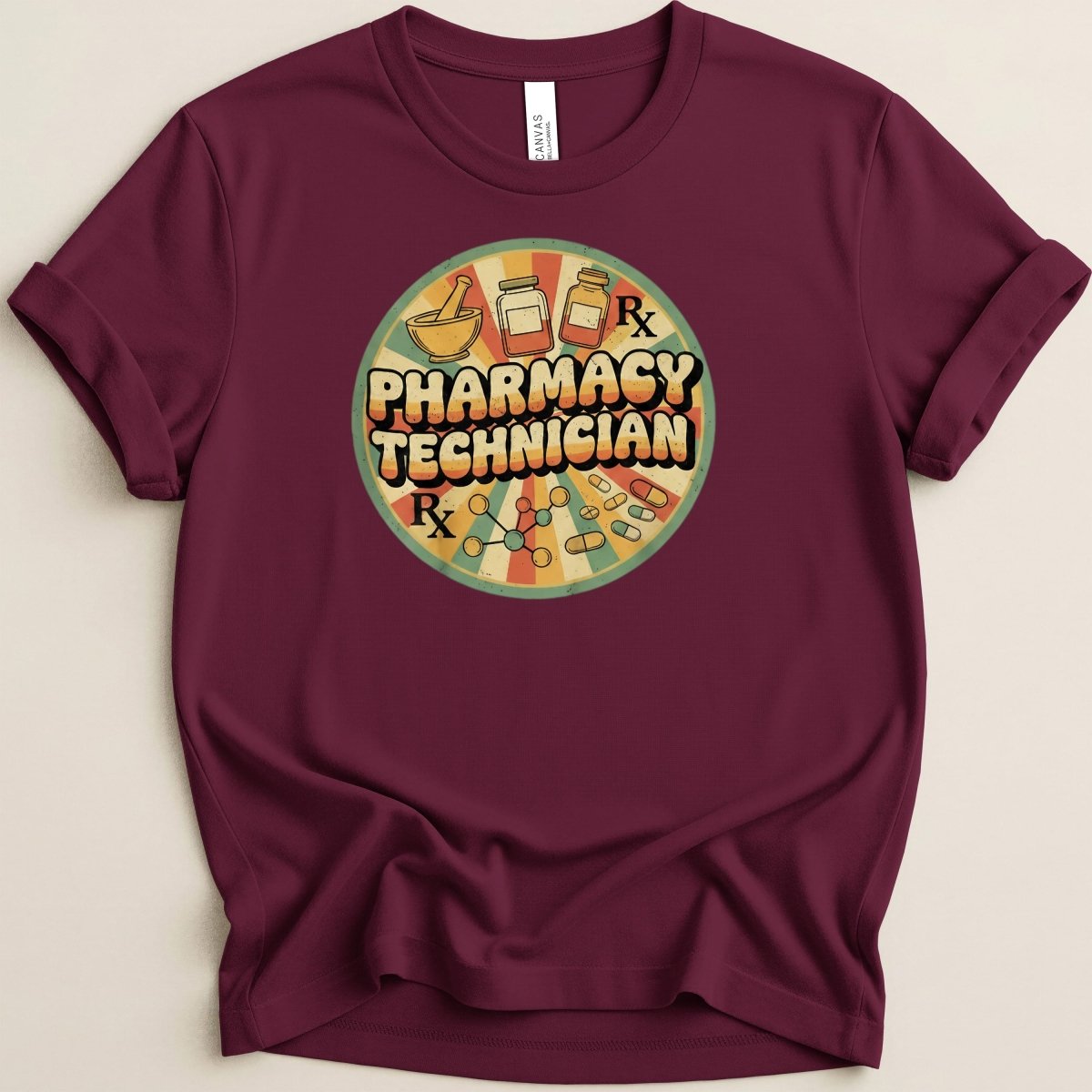 Pharmacy Technician Retro Style Tee - Adverse Reactions