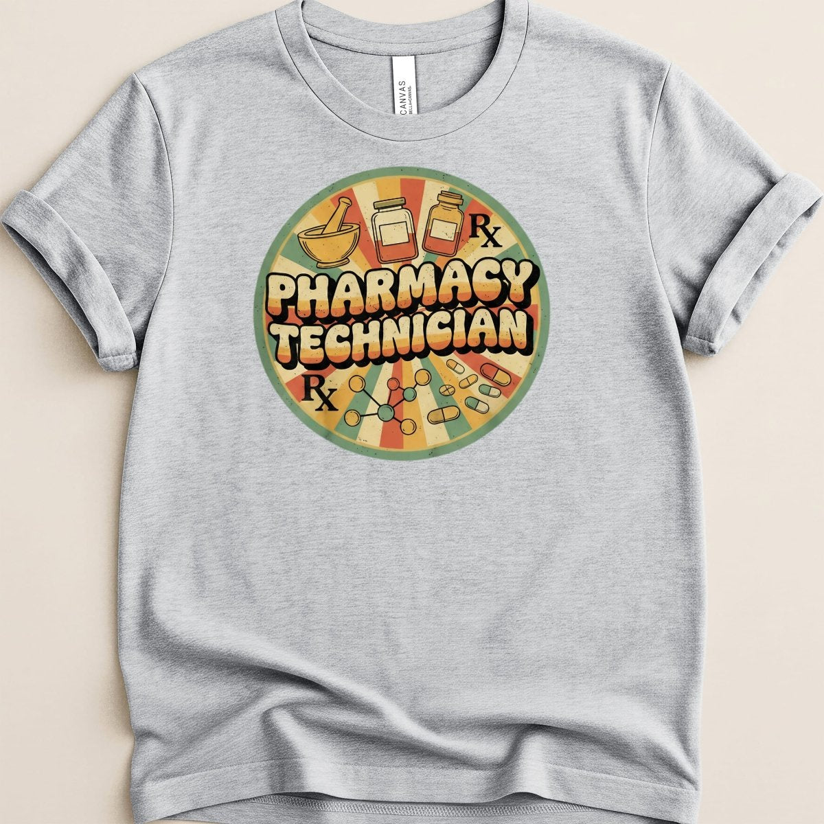 Pharmacy Technician Retro Style Tee - Adverse Reactions