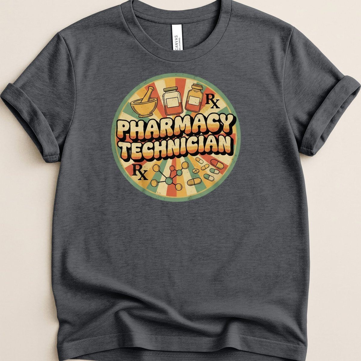 Pharmacy Technician Retro Style Tee - Adverse Reactions