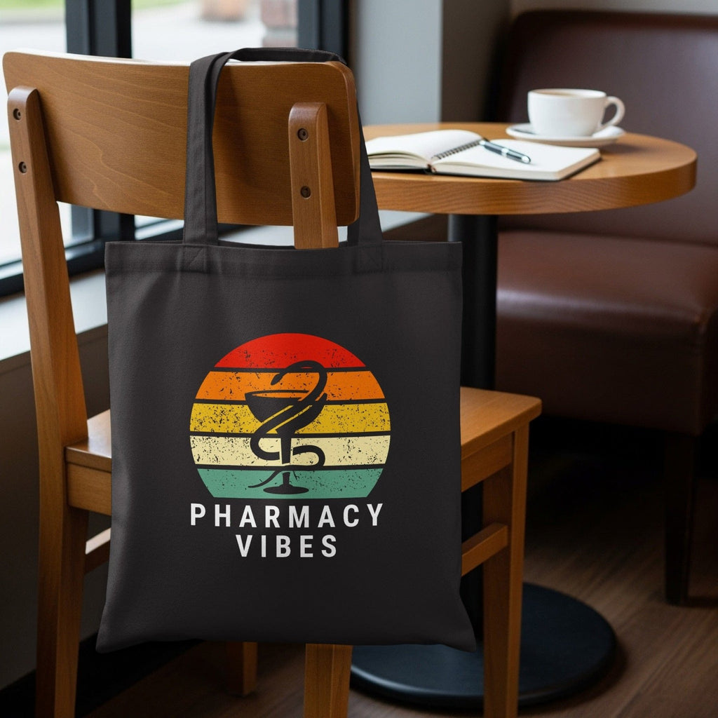 Pharmacy Vibes Tote Bag - Adverse Reactions - Pharmacy Apparel for Pharmacists, Techs & Students