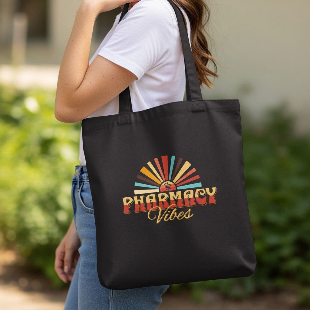 Pharmacy Vibes Tote Bag - Pharmacy Apparel for Pharmacists, Techs & Students