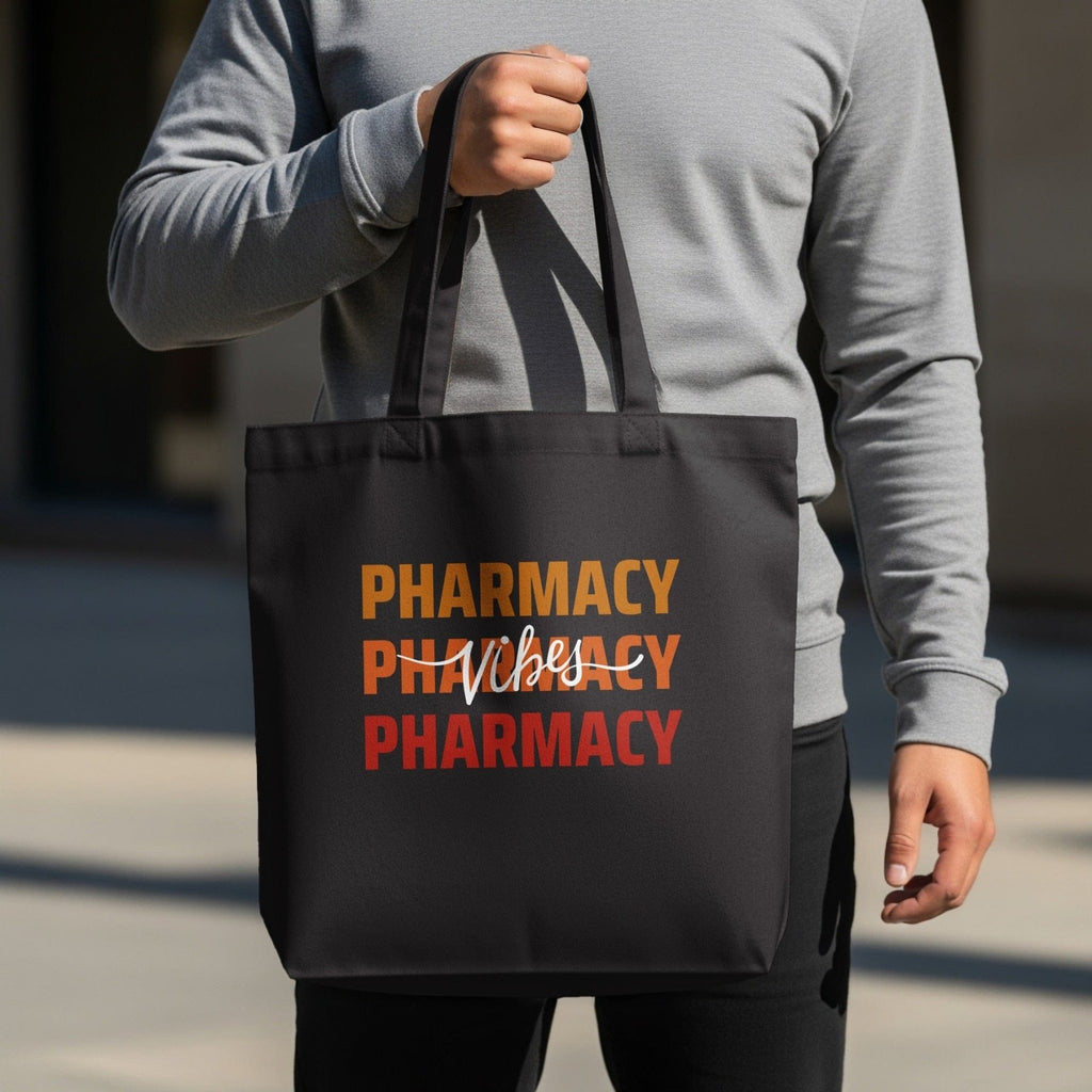 Pharmacy Vibes Tote Bag v3 - Pharmacy Apparel for Pharmacists, Techs & Students