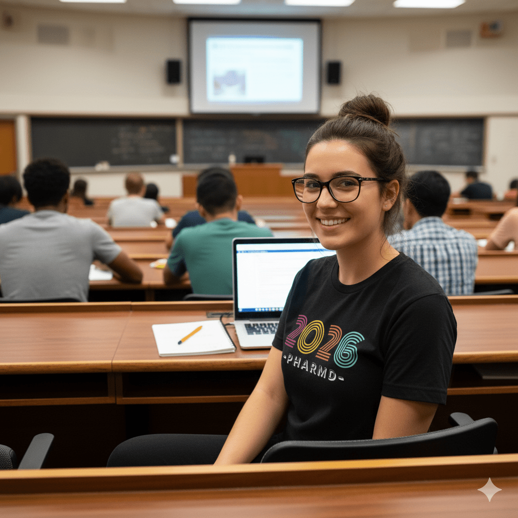 PharmD Class of 2026 Graduation Tee - Adverse Reactions - Pharmacy Apparel for Pharmacists, Techs & Students