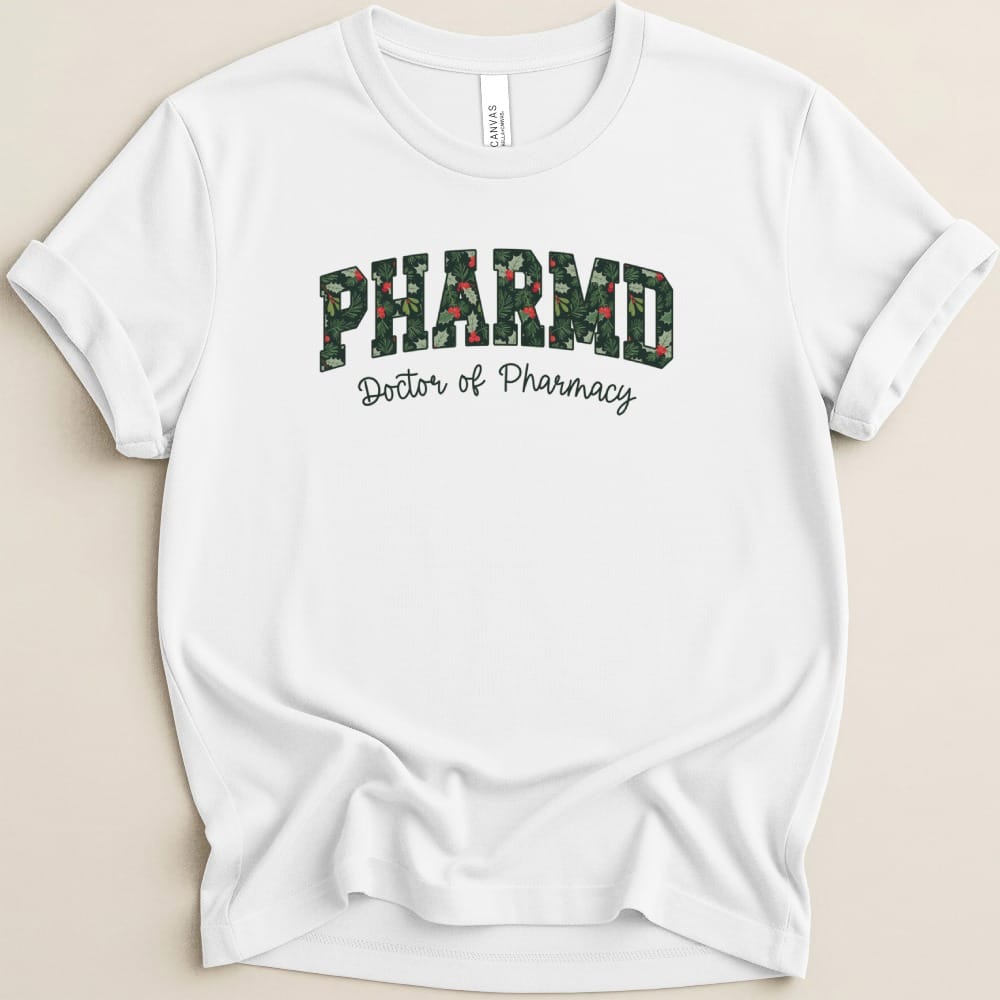 PharmD Doctor of Pharmacy Holiday Tee - Adverse Reactions