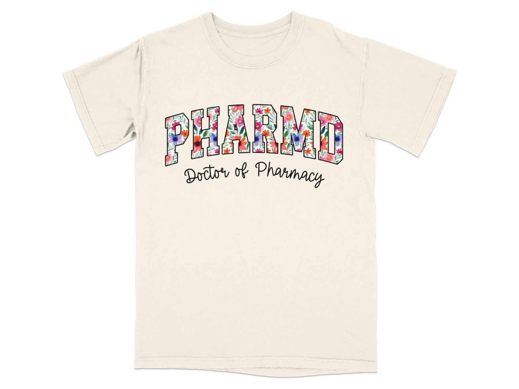 PharmD Floral Tee - Pharmacy Apparel for Pharmacists, Techs & Students