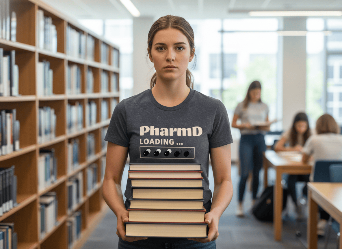 PharmD Loading Tee - Adverse Reactions - Pharmacy Apparel for Pharmacists, Techs & Students