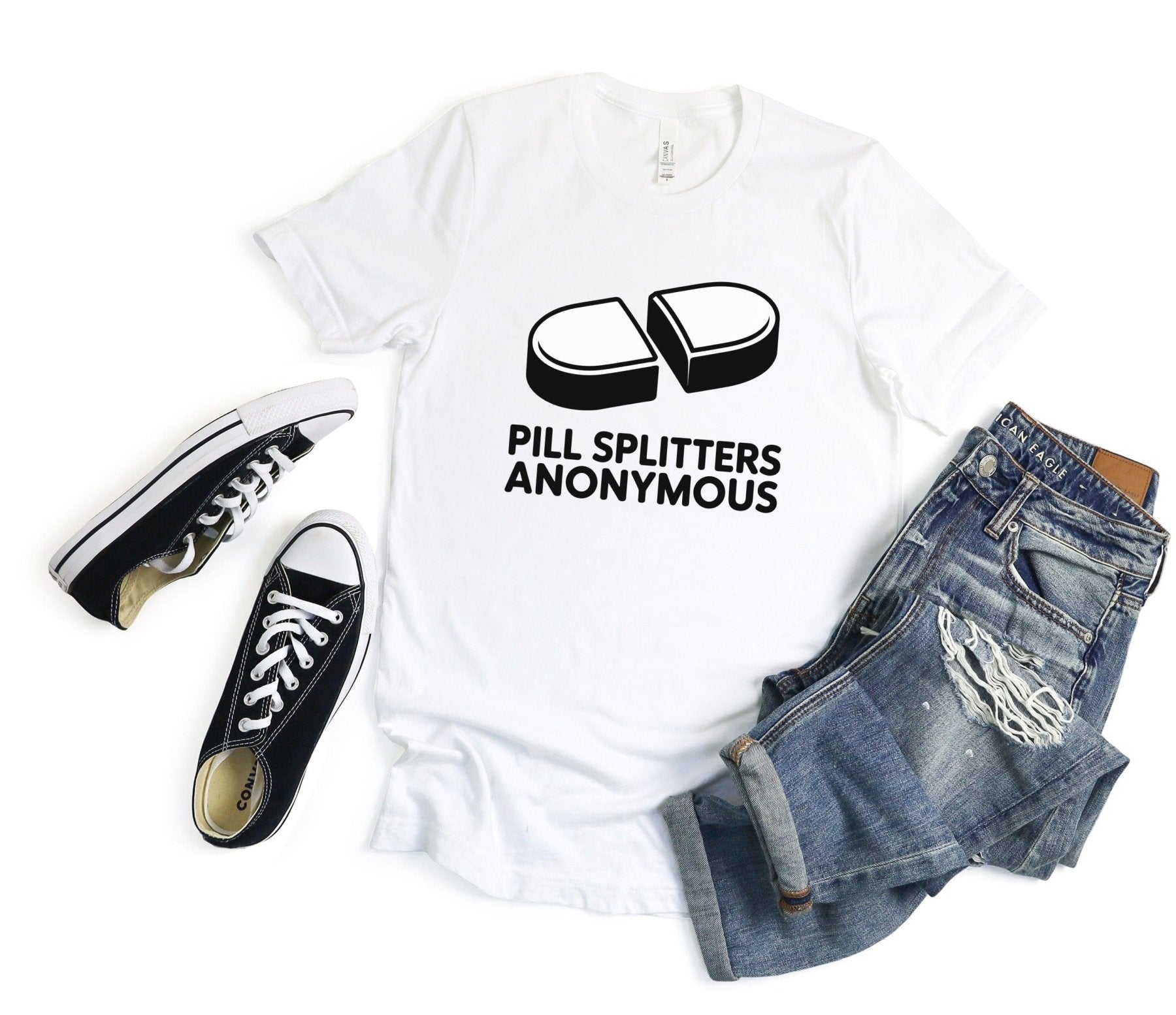 Pill Splitters Anonymous Tee - Adverse Reactions