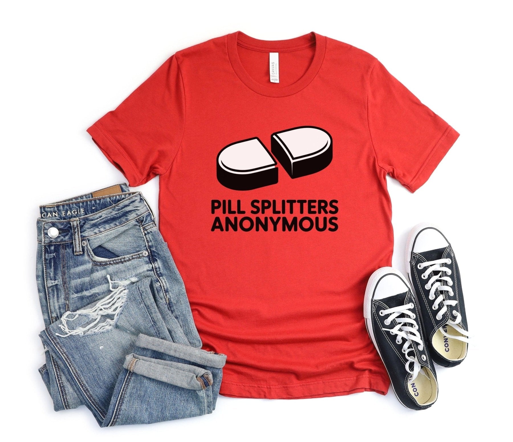 Pill Splitters Anonymous Tee - Adverse Reactions