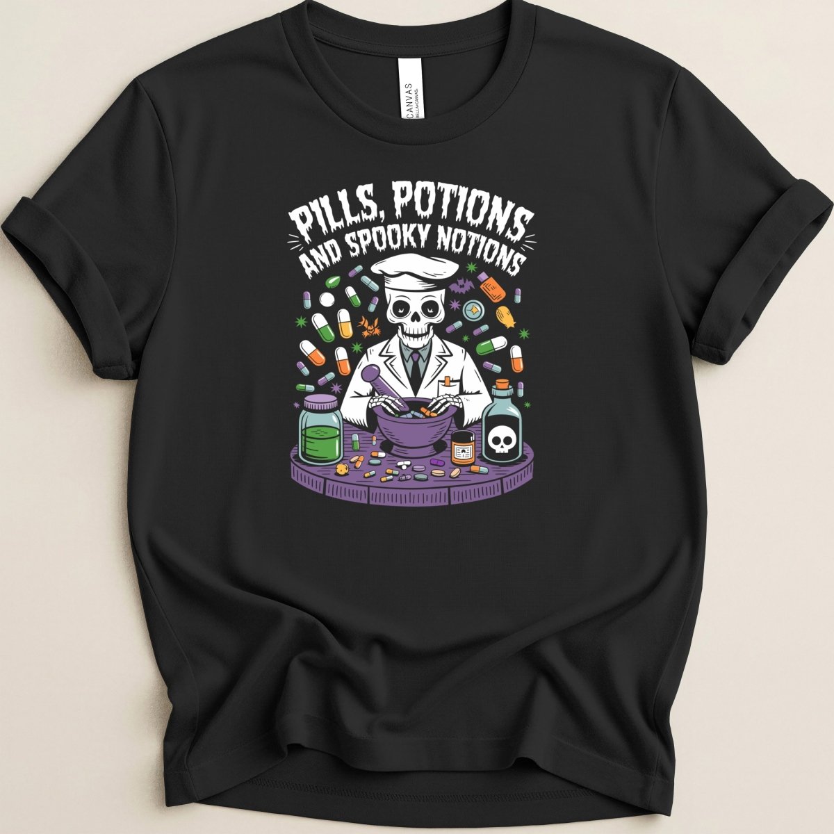Pills Potions and Spooky Notions Tee - Adverse Reactions