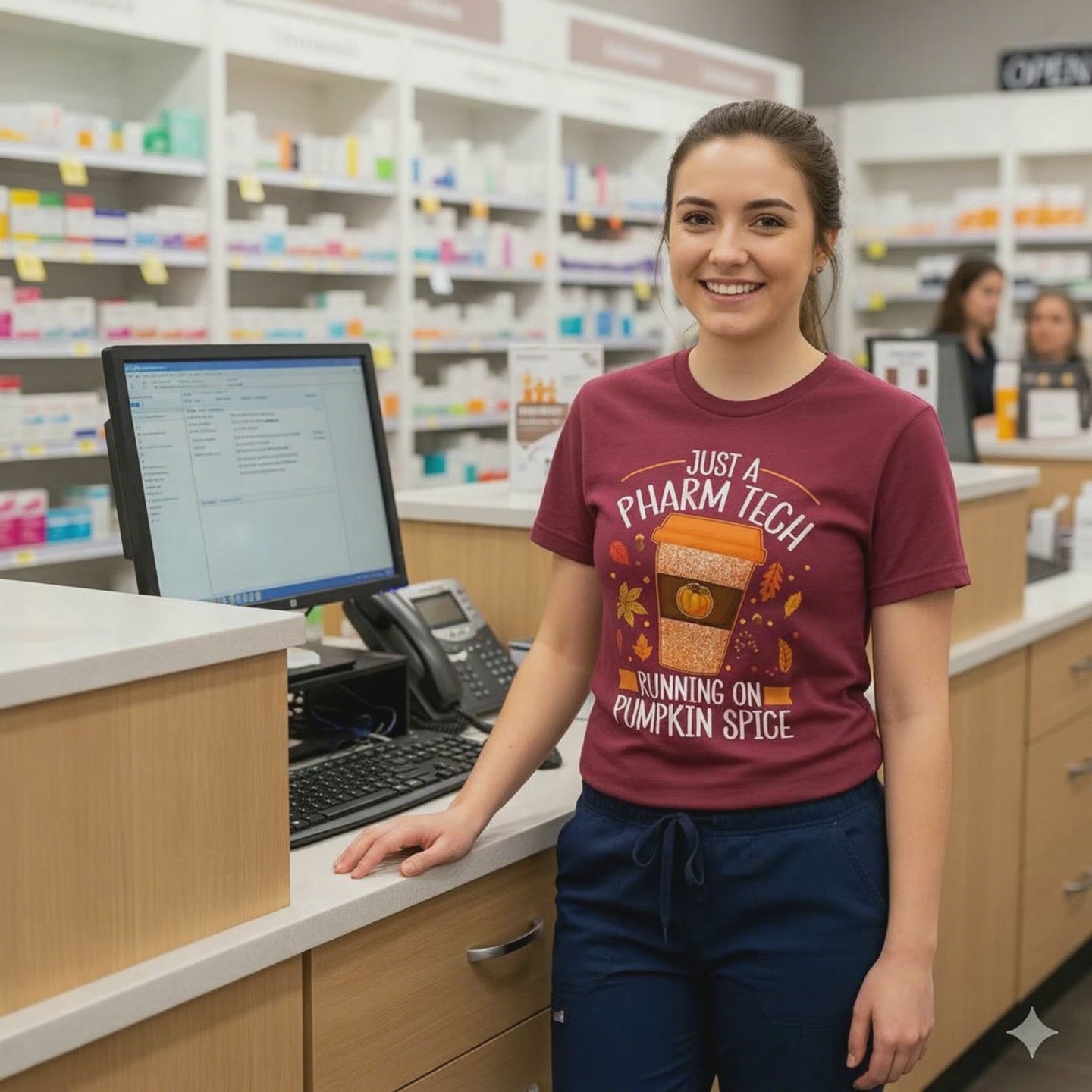 Just a Pharm Tech Running on Pumpkin Spice Tee