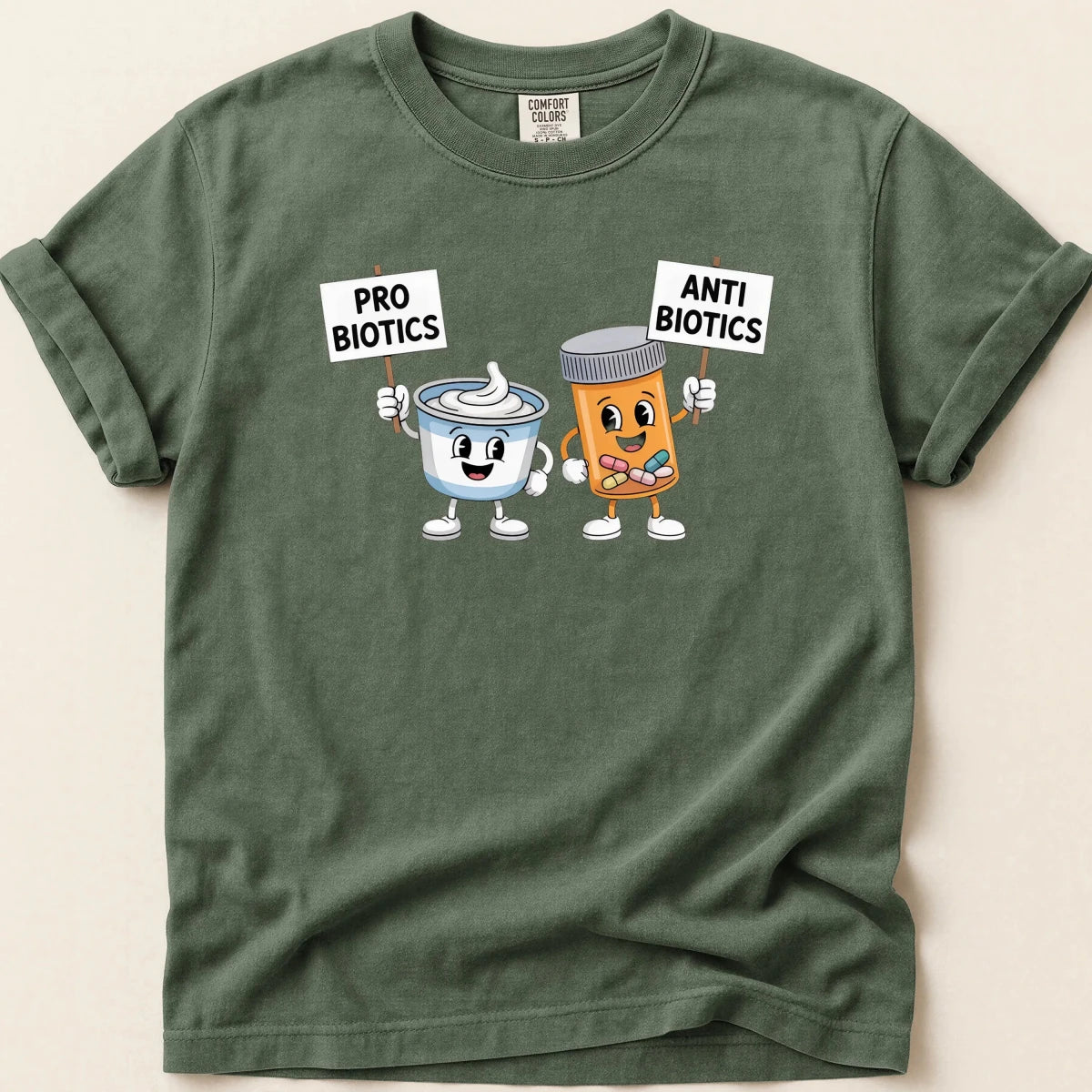 Probiotics vs Antibiotics Tee - Adverse Reactions