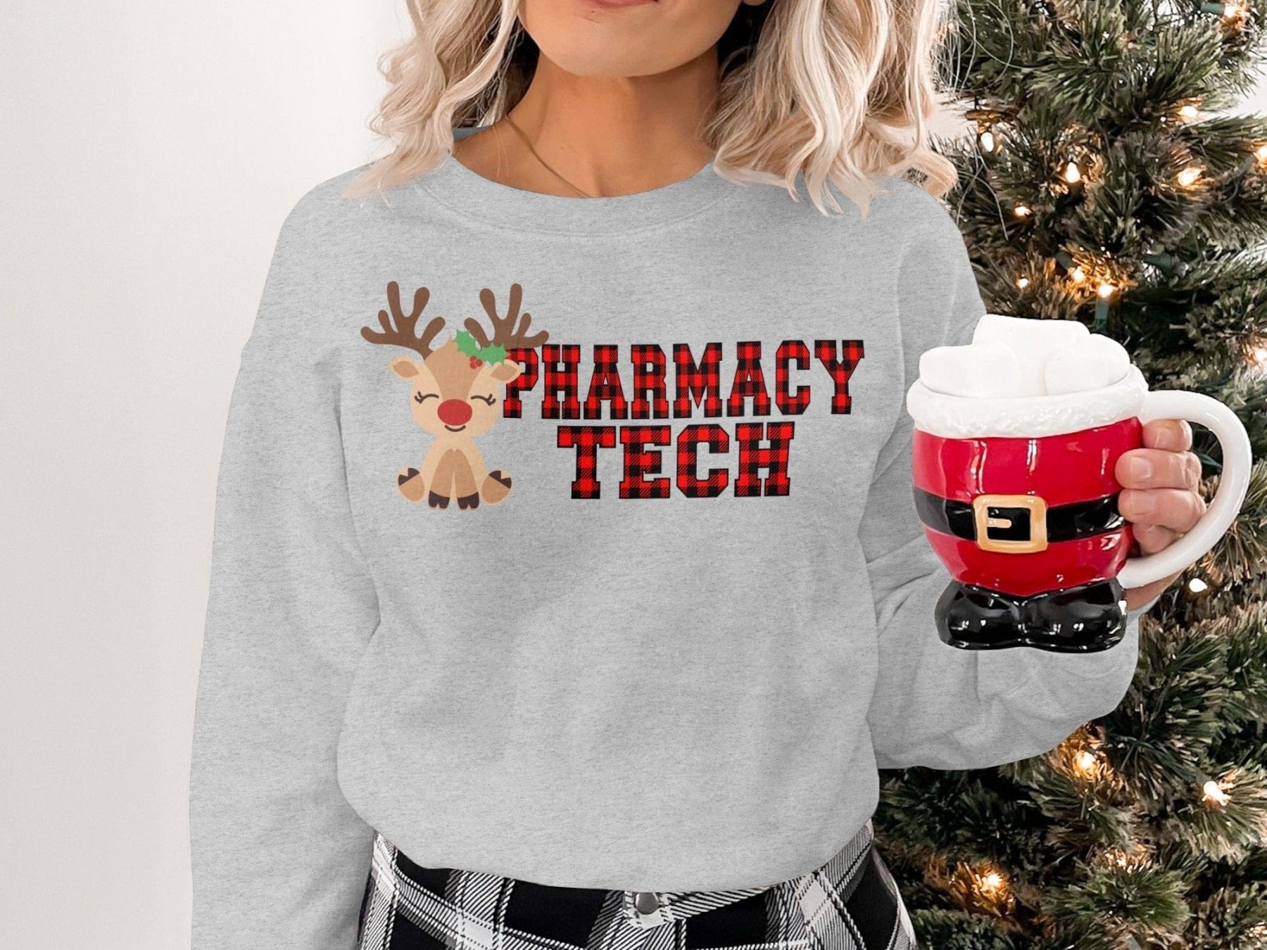 Reindeer Pharmacy Tech Sweatshirt - Adverse Reactions - Pharmacy Apparel for Pharmacists, Techs & Students