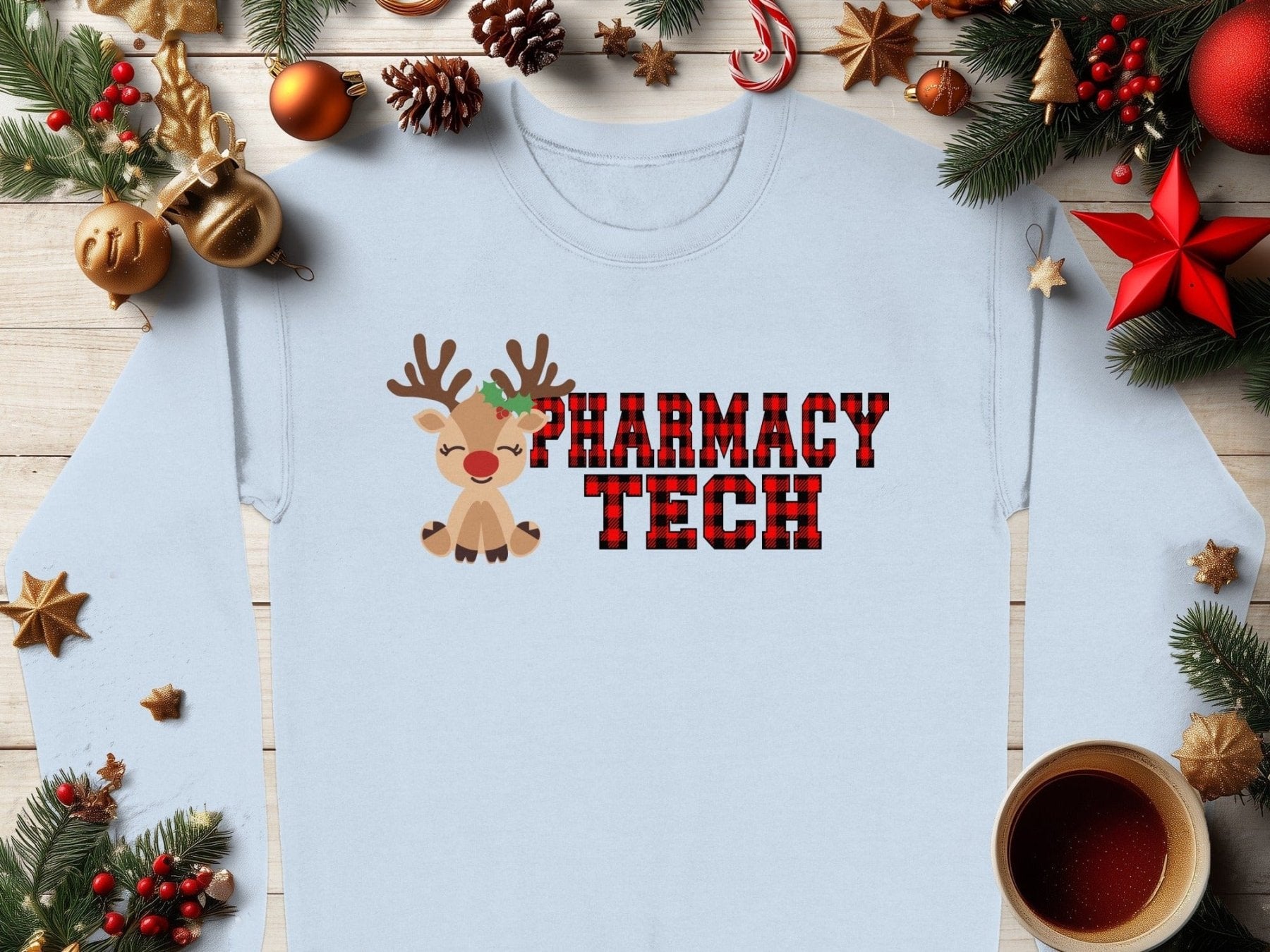 Reindeer Pharmacy Tech Sweatshirt - Adverse Reactions - Pharmacy Apparel for Pharmacists, Techs & Students