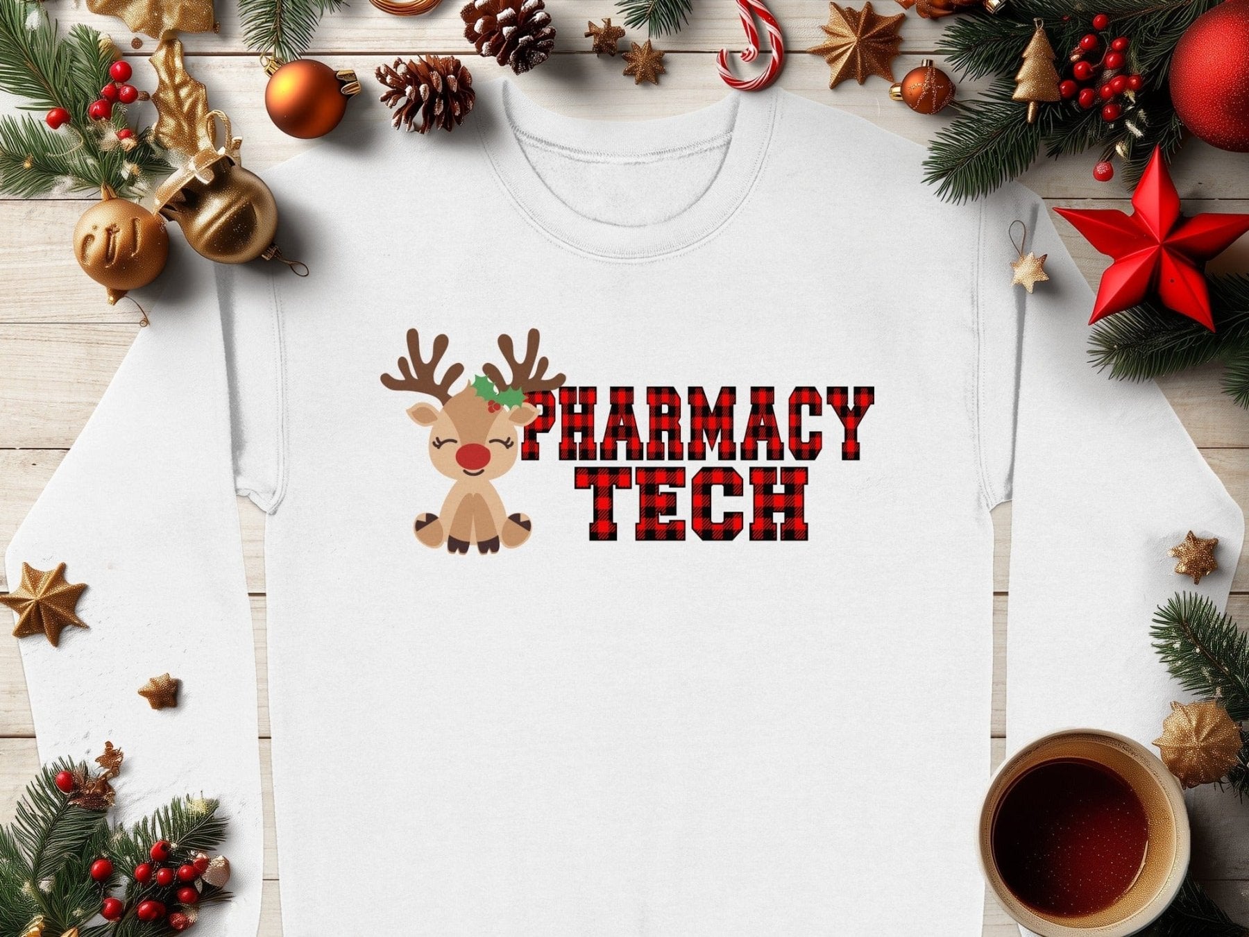 Reindeer Pharmacy Tech Sweatshirt - Adverse Reactions - Pharmacy Apparel for Pharmacists, Techs & Students