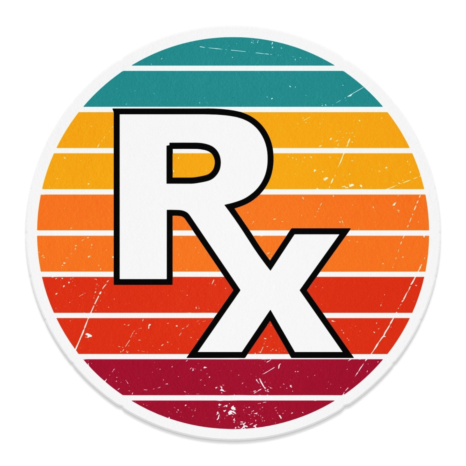 Retro RX Circle Magnet - Pharmacy Apparel for Pharmacists, Techs & Students