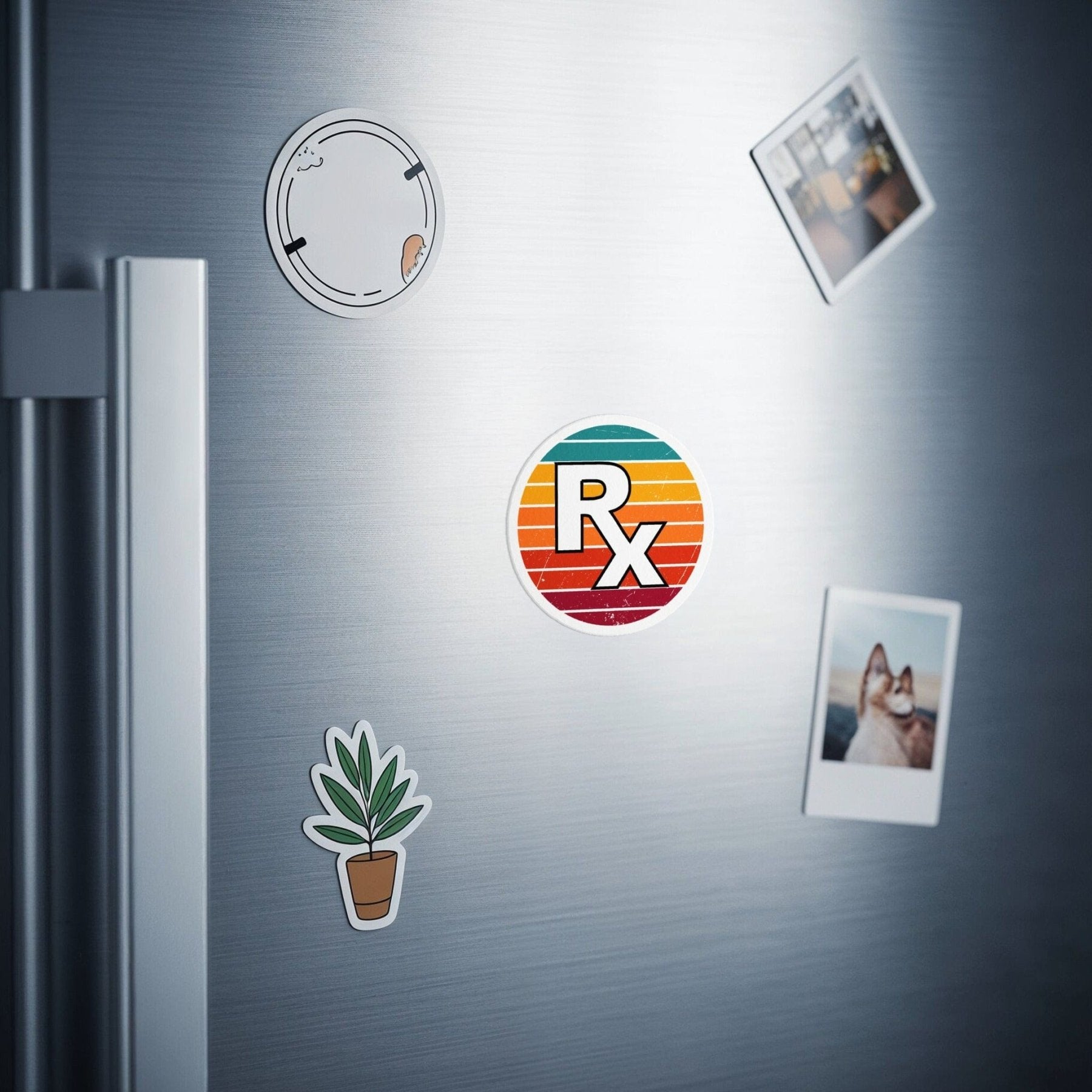 Retro RX Circle Magnet - Pharmacy Apparel for Pharmacists, Techs & Students