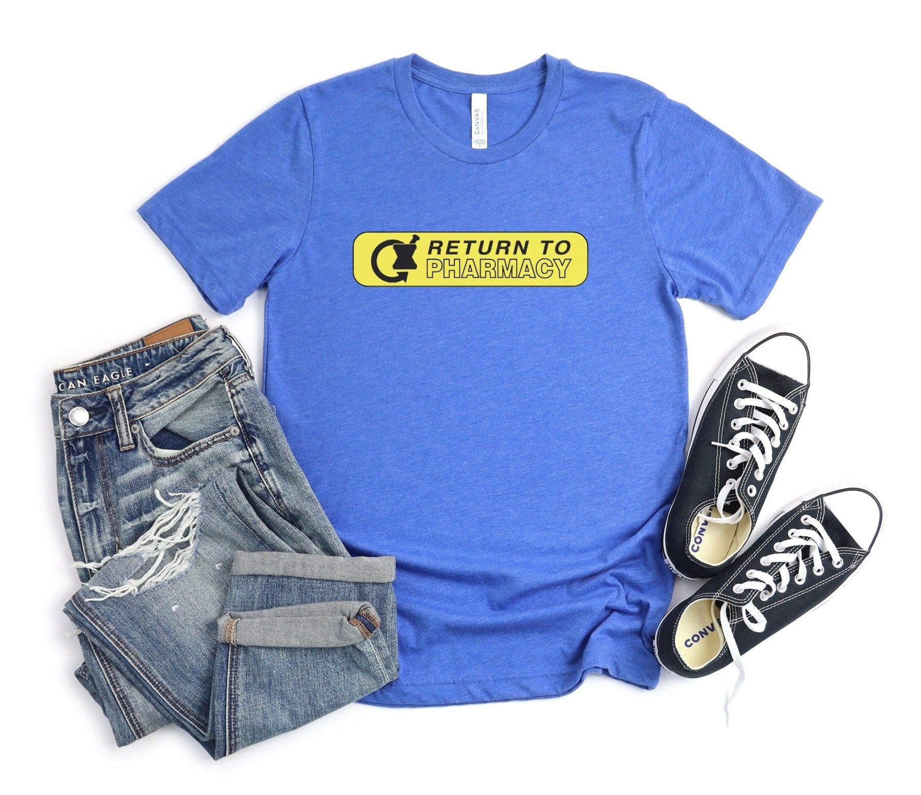 Return to Pharmacy Auxiliary Label Tee - Adverse Reactions - Pharmacy Apparel for Pharmacists, Techs & Students