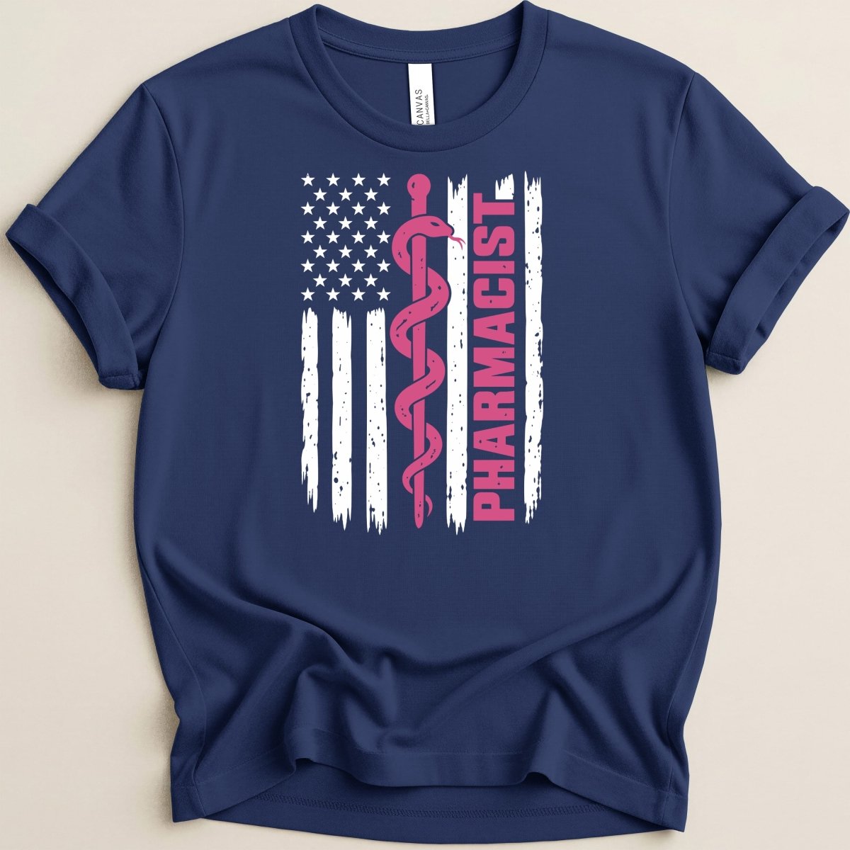 Rod of Asclepius Flag Tee - Adverse Reactions
