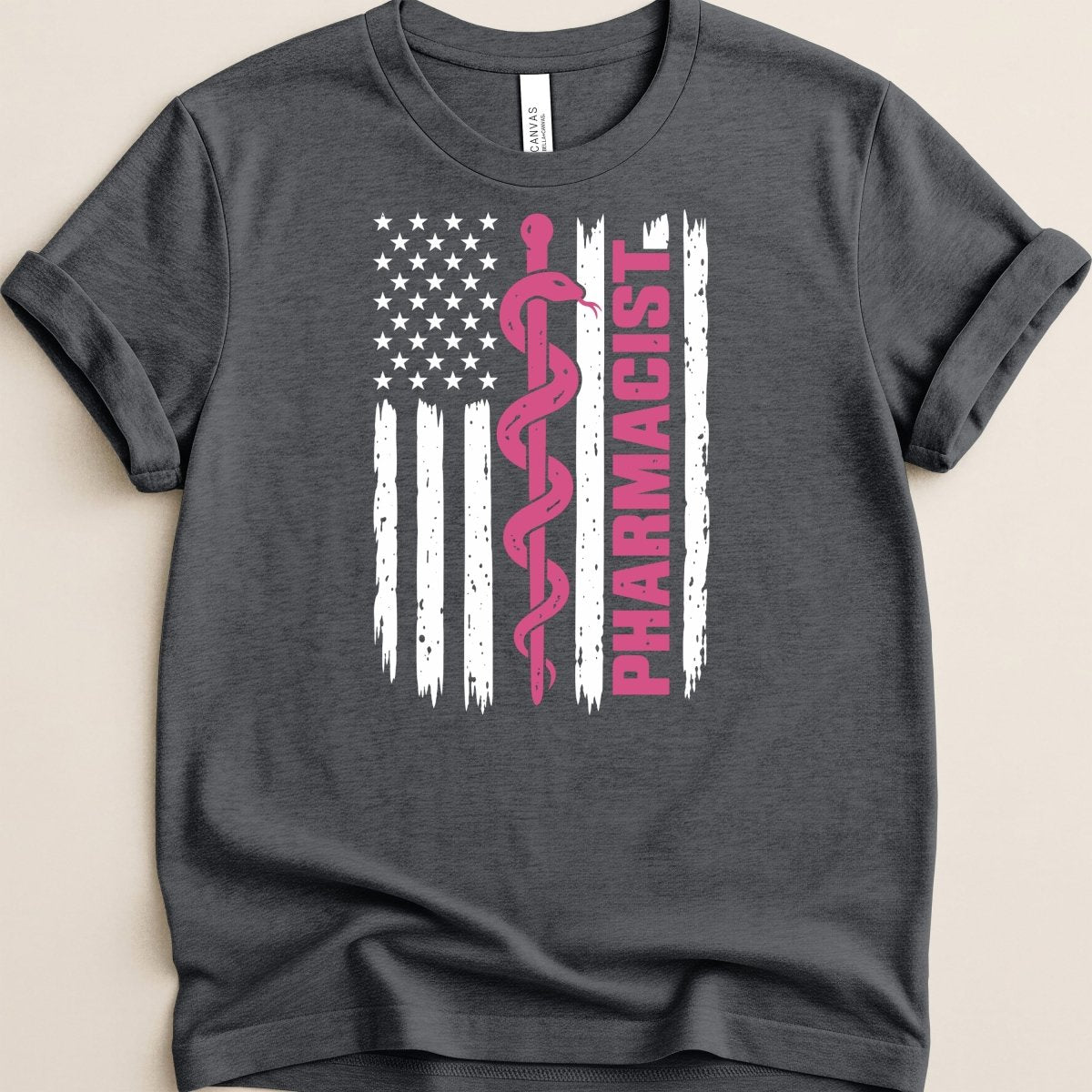 Rod of Asclepius Flag Tee - Adverse Reactions