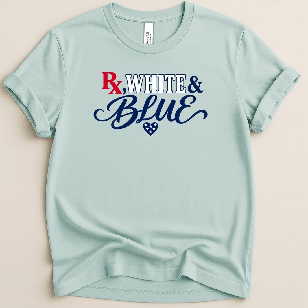 Rx, White & Blue Tee - Adverse Reactions