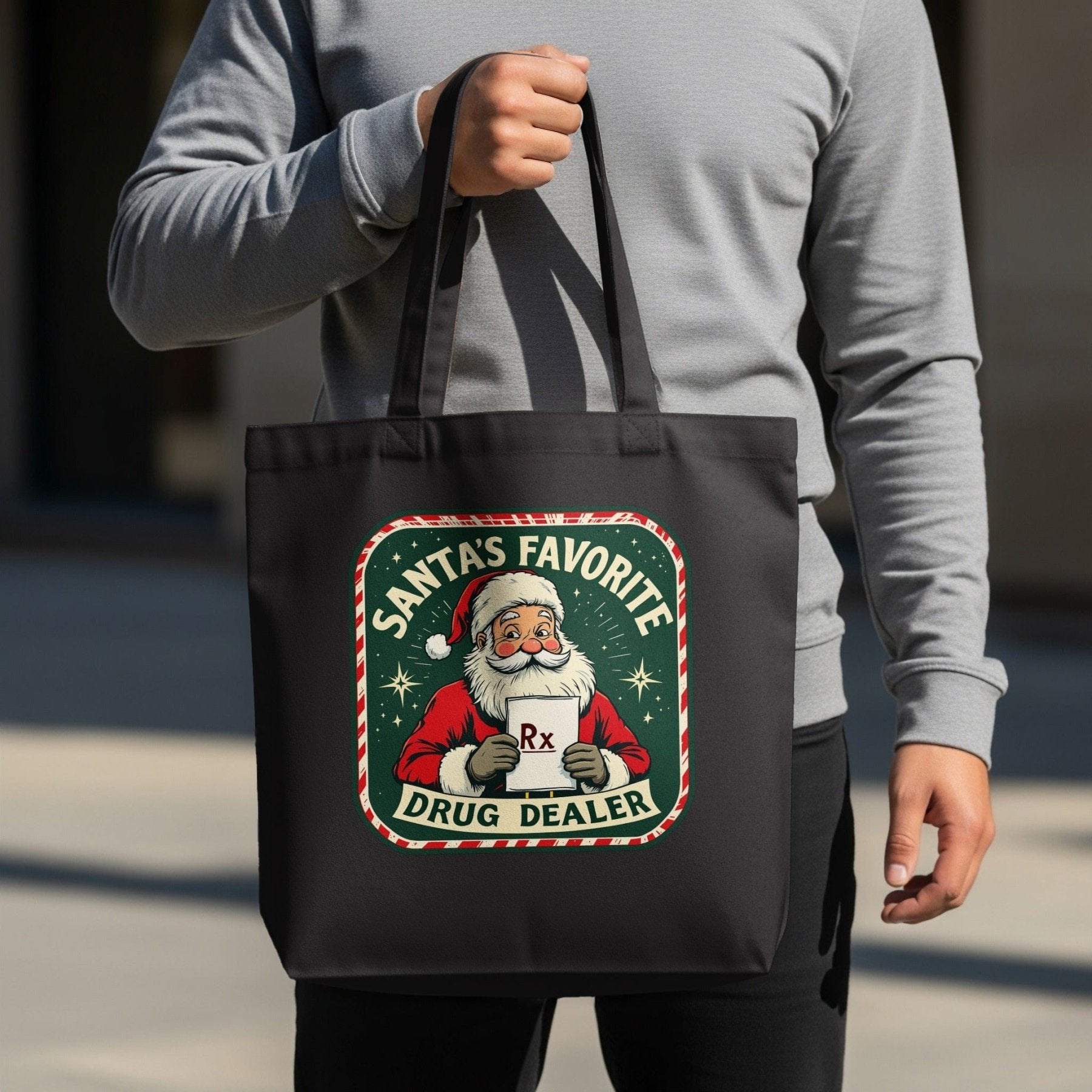 Santa’s Favorite Drug Dealer Tote Bag - Pharmacy Apparel for Pharmacists, Techs & Students
