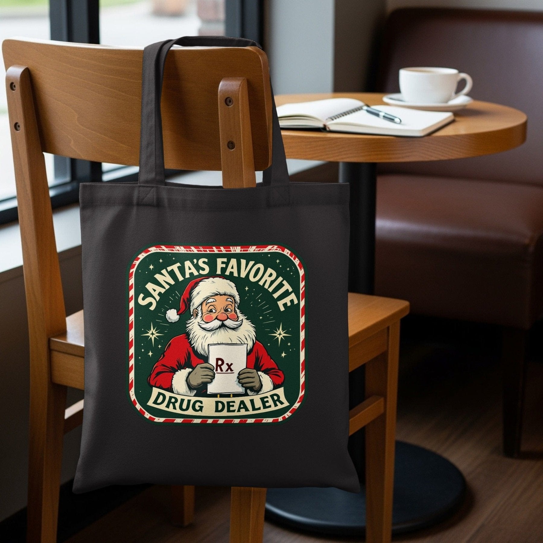 Santa’s Favorite Drug Dealer Tote Bag - Pharmacy Apparel for Pharmacists, Techs & Students