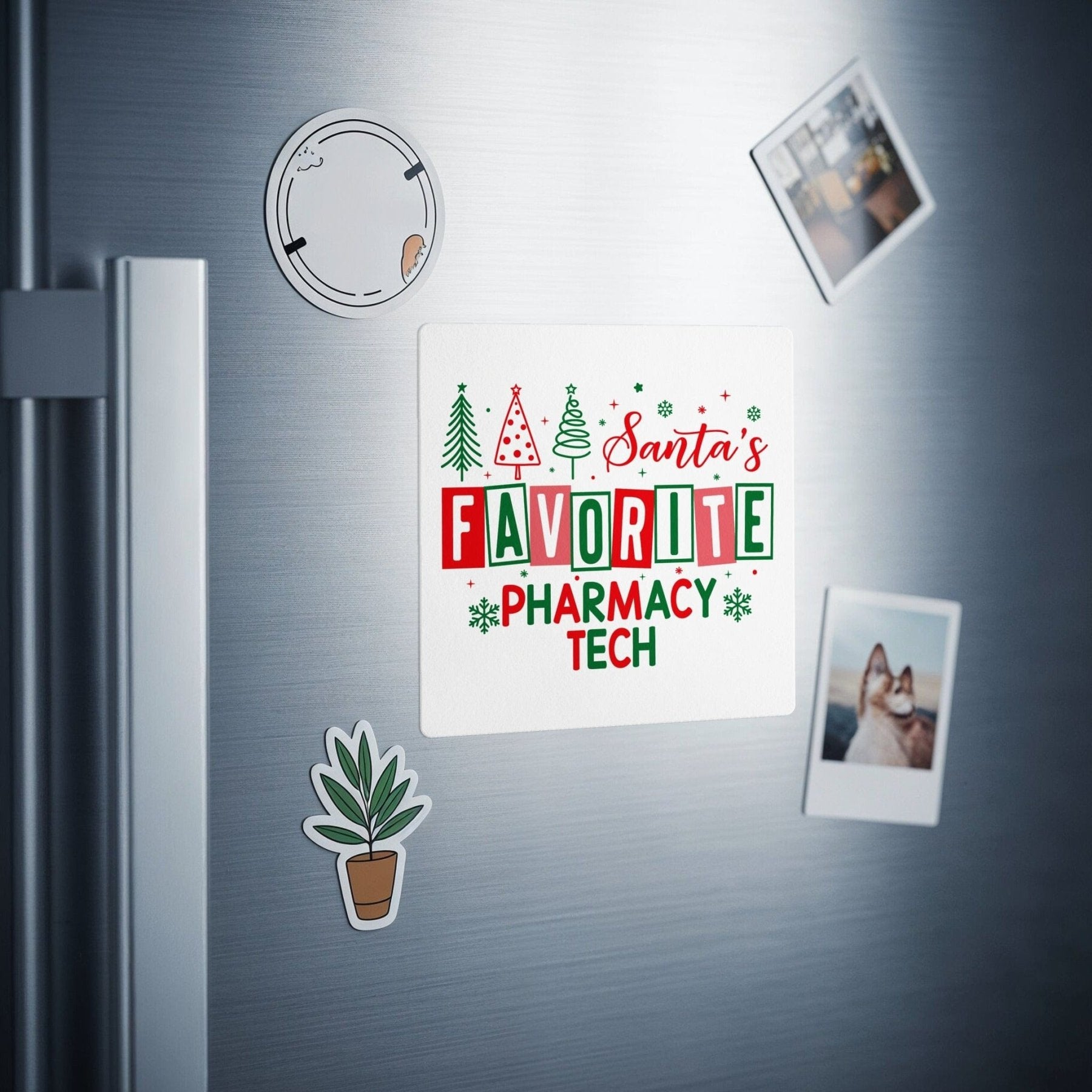 Santa’s Favorite Pharmacy Tech Magnet v2 - Pharmacy Apparel for Pharmacists, Techs & Students