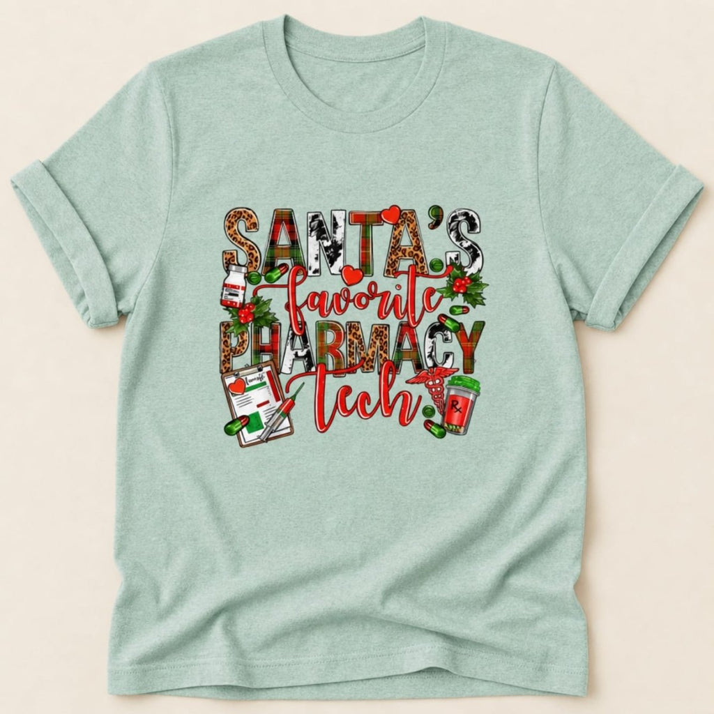 Santa’s Favorite Pharmacy Tech v4 Tee - Adverse Reactions