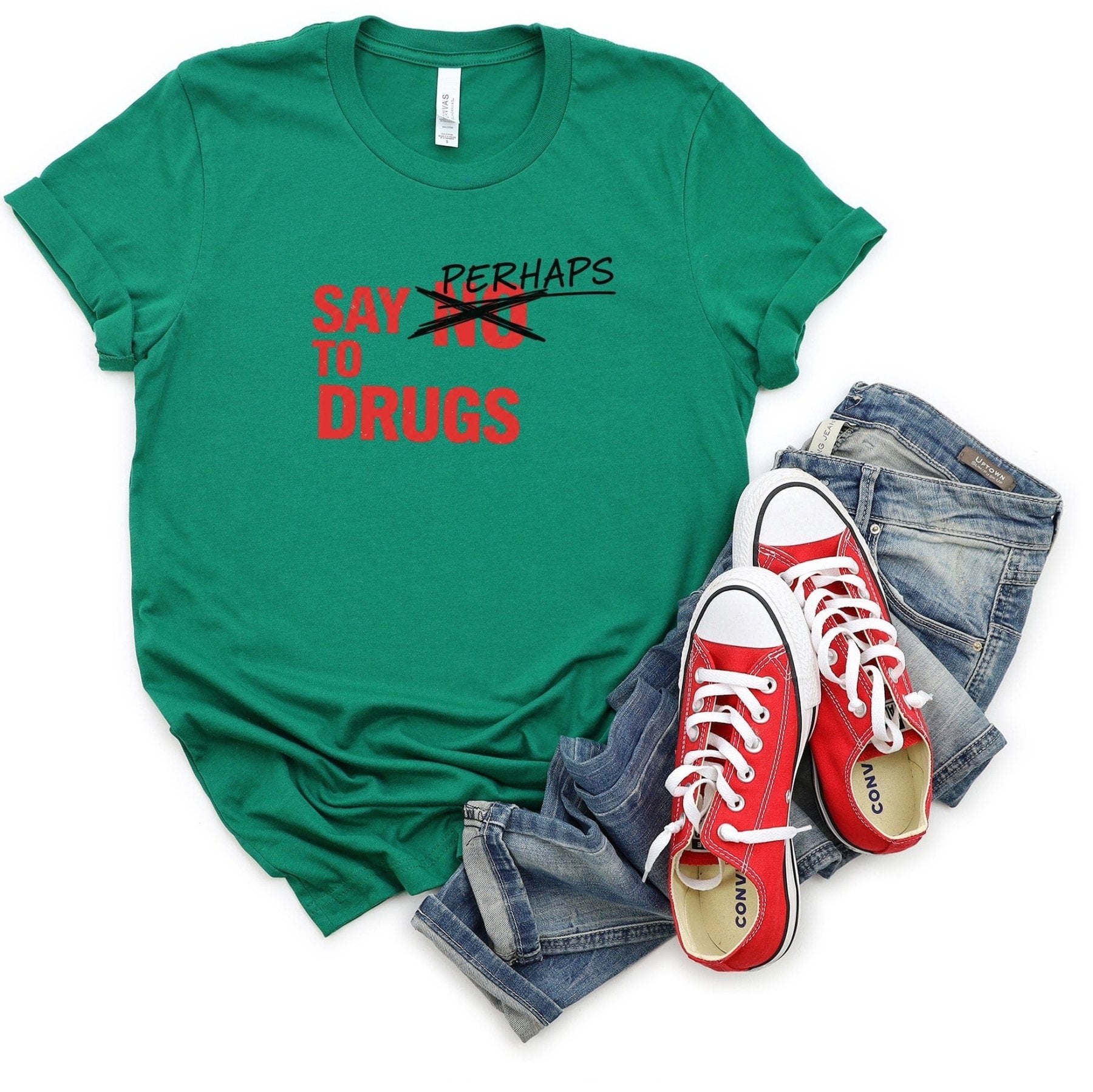 Say Perhaps to Drugs Tee - Adverse Reactions - Pharmacy Apparel for Pharmacists, Techs & Students