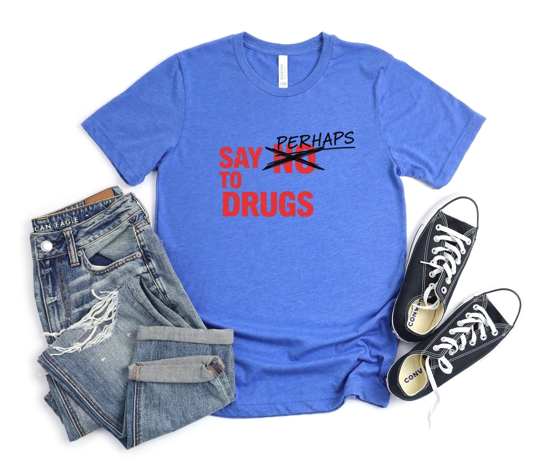 Say Perhaps to Drugs Tee - Adverse Reactions - Pharmacy Apparel for Pharmacists, Techs & Students