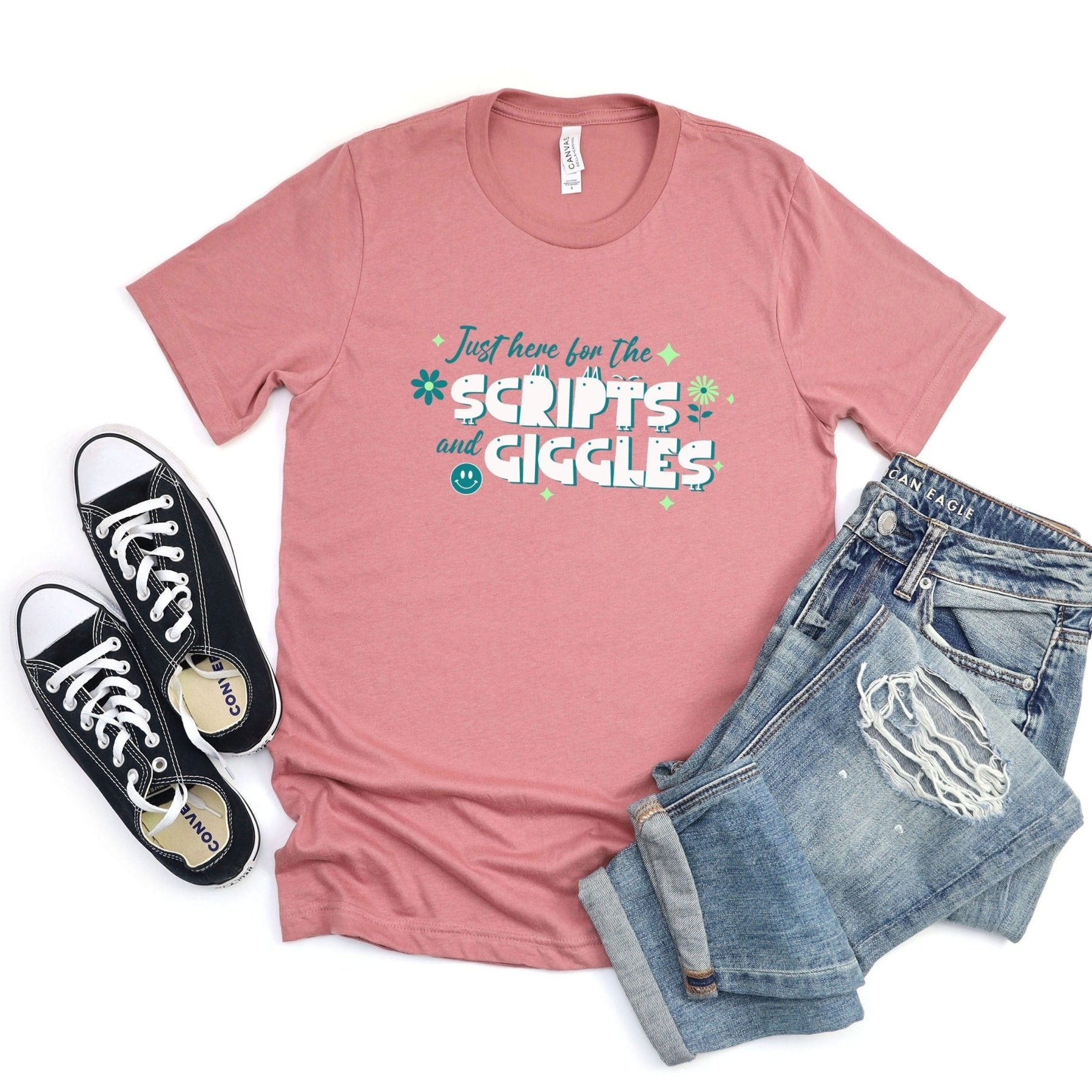 Scripts and Giggles Tee - Adverse Reactions - Pharmacy Apparel for Pharmacists, Techs & Students