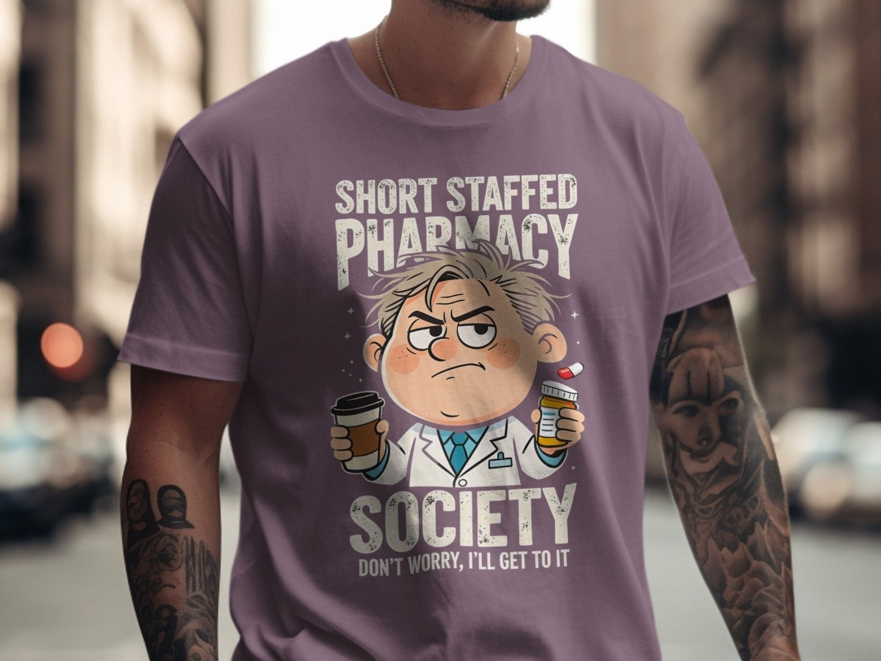 Short Staffed Pharmacy Society (Male Pharmacist) Tee - Adverse Reactions
