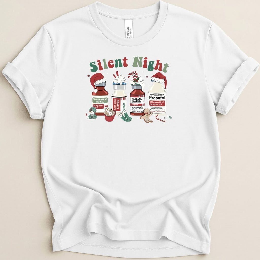 Silent Night Pharmacy Christmas Tee - Adverse Reactions