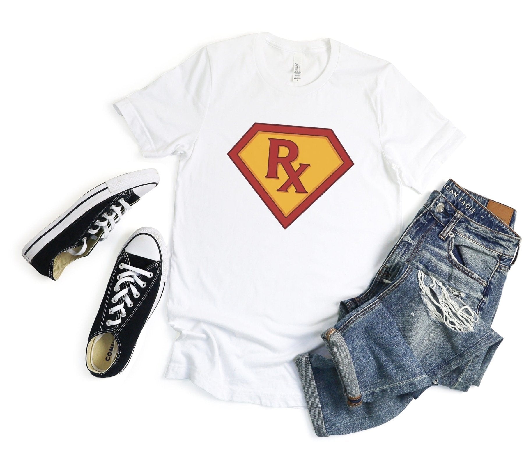 Super Rx Pharmacist Tee - Adverse Reactions - Pharmacy Apparel for Pharmacists, Techs & Students