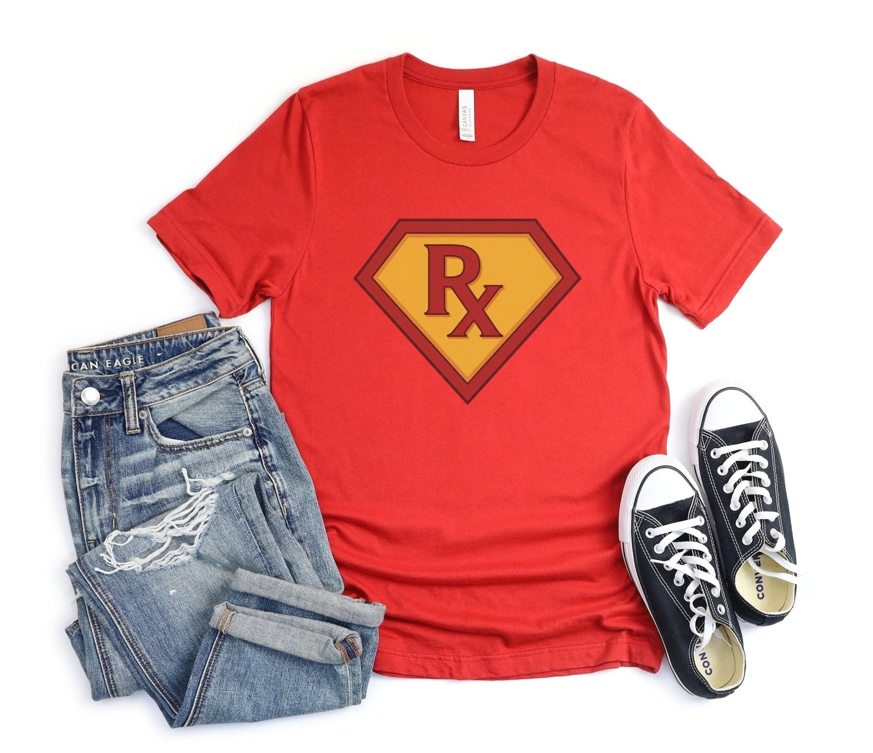 Super Rx Pharmacist Tee - Adverse Reactions - Pharmacy Apparel for Pharmacists, Techs & Students