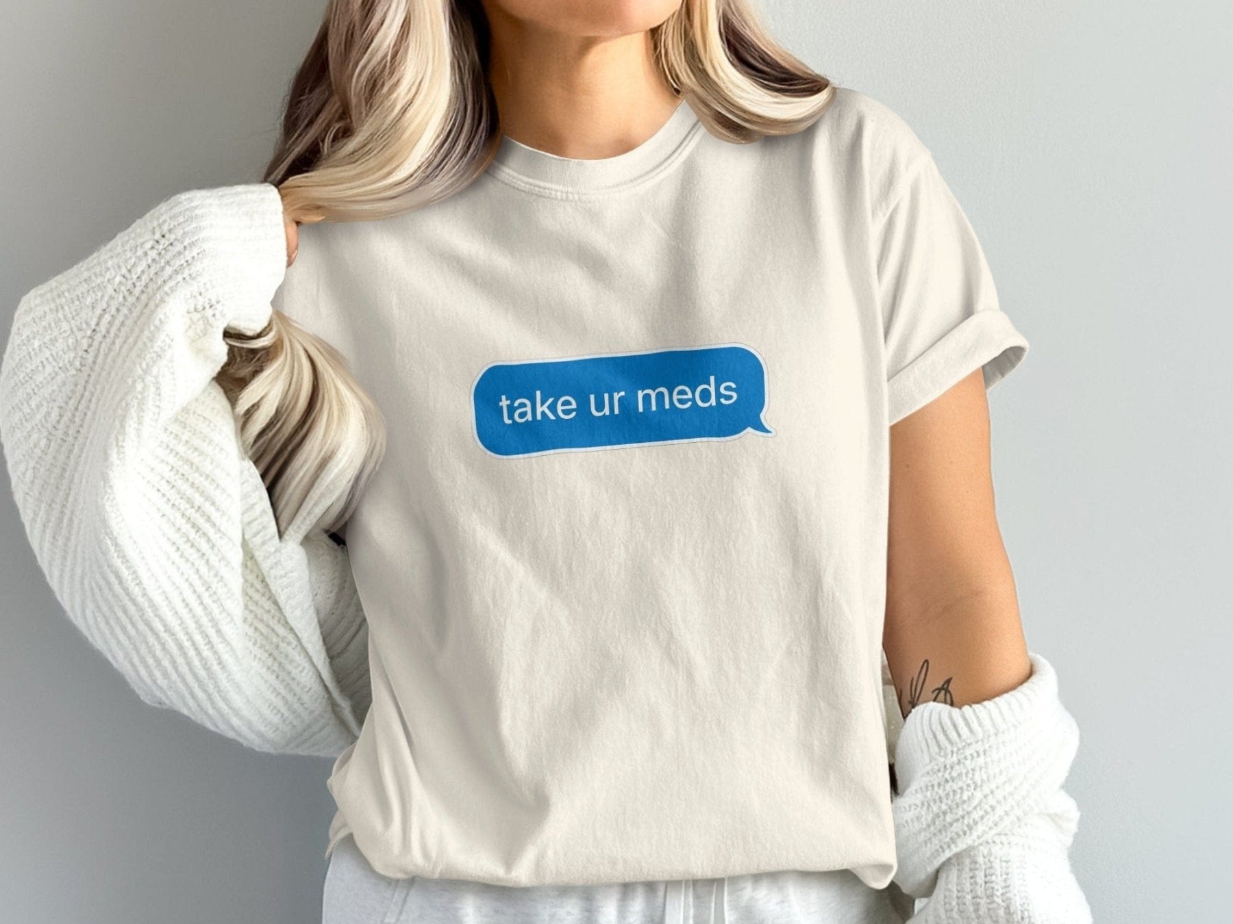 Take Ur Meds Text Bubble Tee - Pharmacy Apparel for Pharmacists, Techs & Students