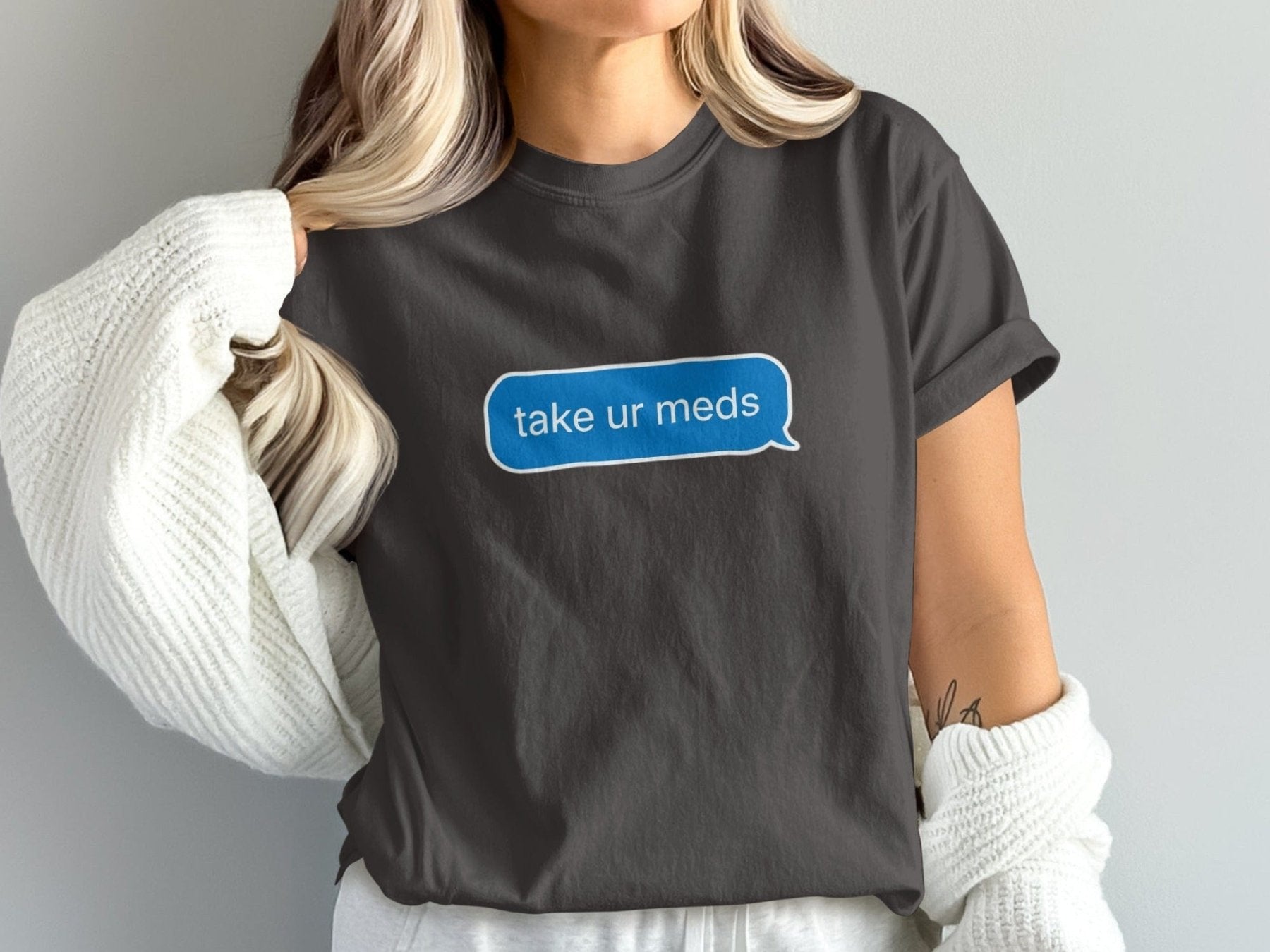 Take Ur Meds Text Bubble Tee - Pharmacy Apparel for Pharmacists, Techs & Students