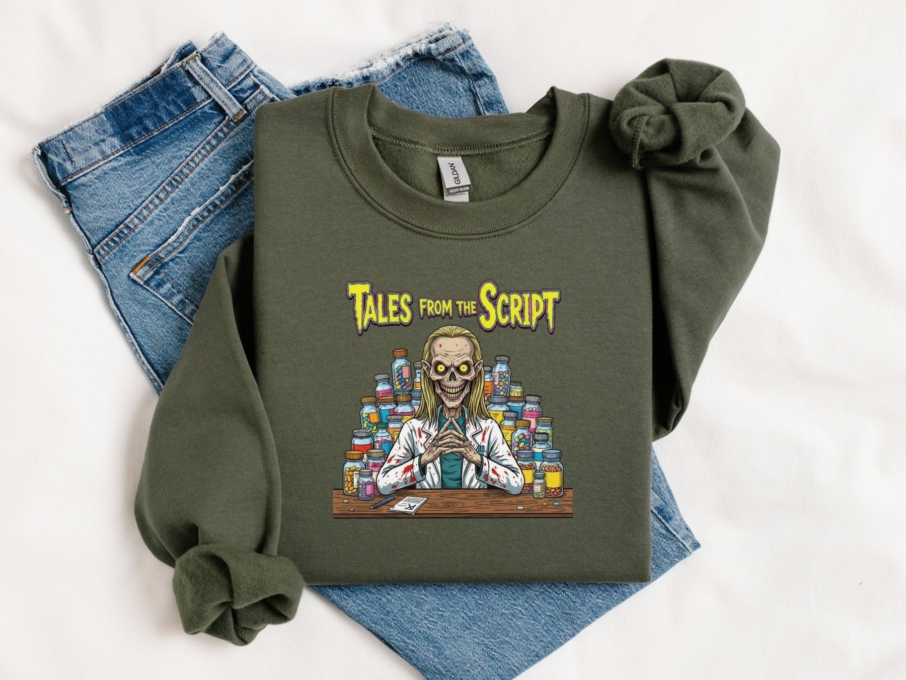 Tales from the Script Sweatshirt - Adverse Reactions - Pharmacy Apparel for Pharmacists, Techs & Students